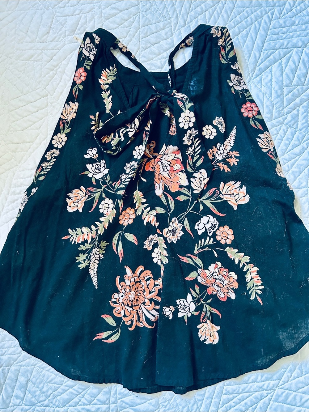 Free People Emily Print Halter Tank in Black - Picture 3 of 4